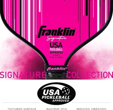Професійна ракетка для піклболу Franklin Sports Signature Series, з MaxGrit покриттям, сертифікована USAPA, поліпропіленовий сердечник 13/16 мм