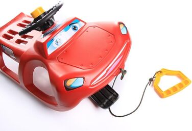 Дитячий санки Zigi-Zet Control: пластикові санки з тяговим тросом та керуванням, 2 кольори (червоний)