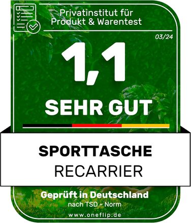 Спортивна сумка [з переробленого PET] 50L – сумка для тренувань та рюкзак 2в1 – водонепроникна спортивна сумка для чоловіків та жінок – спортивний рюкзак з відділенням для взуття, велика туристична сумка (Obsidian Ember Black)