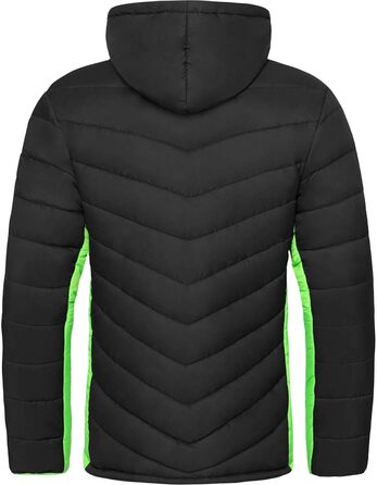 Чоловіча куртка Nebulus MERIK, тепла зимова та перехідна куртка (XXL, чорно-лаймова)