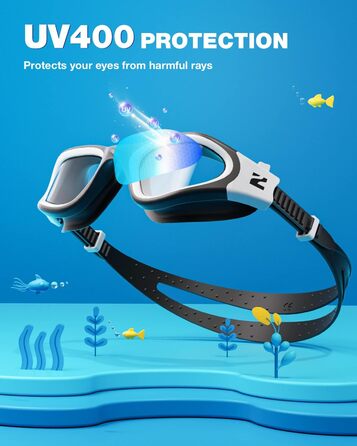 Дитячі плавальні окуляри ZIONOR G1MINI з поляризацією, антифогом та UV-захистом + шапочка для плавання для дівчаток і хлопчиків 8-14 років