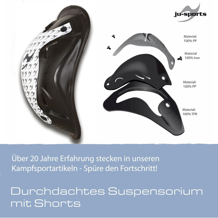 Захисний бандаж Ju-Sports Base Supporter з чашею Motion Pro Flexcup, вентиляція, дихаюча сітка, 4-сторонній стрейч, розмір XL, чорний