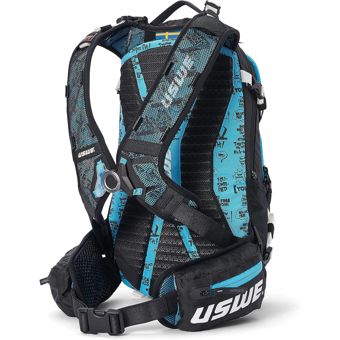 Велосипедний рюкзак USWE Flow 16 з захистом спини, синій, для MTB та E-MTB
