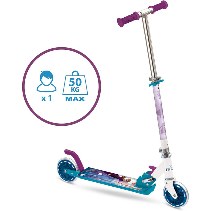 Дитячий алюмінієвий самокат FROZEN Mondo Toys, 2 колеса, регульований кермо