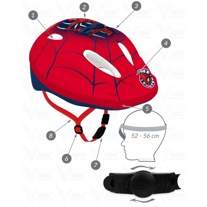 Комплект захисту: наколінники, налокітники та шолом для роликів, скейта та велосипеда Spider-Man