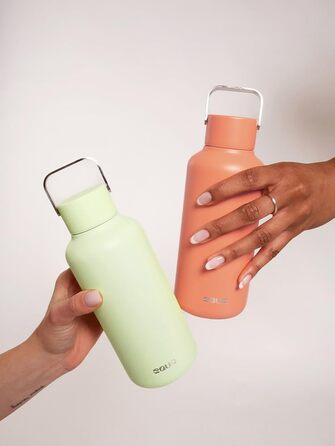 Пляшка для води EQUA Timeless, нержавіюча сталь, 1000 мл, BPA-free, герметична, довговічна, багаторазова, абрикосова