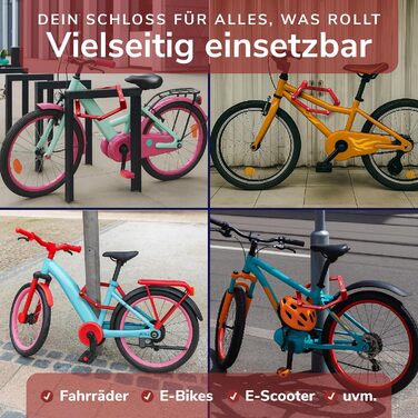 Надійне велозамок для велосипеда та електровелосипеда з рівнем захисту 10, 2 ключі, компактний, проста установка