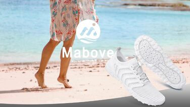 Чоботи для плавання Mabove: чоловічі та жіночі, швидко сохнуть, для серфінгу, плавання, аквашузи, басейну, розмір 39 EU, білі