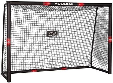 Футбольні ворота HUDORA Pro Tect 240x160 см для дітей та дорослих + м'яч Derbystar Brillant, мультиколор, розмір 5, для саду та вулиці