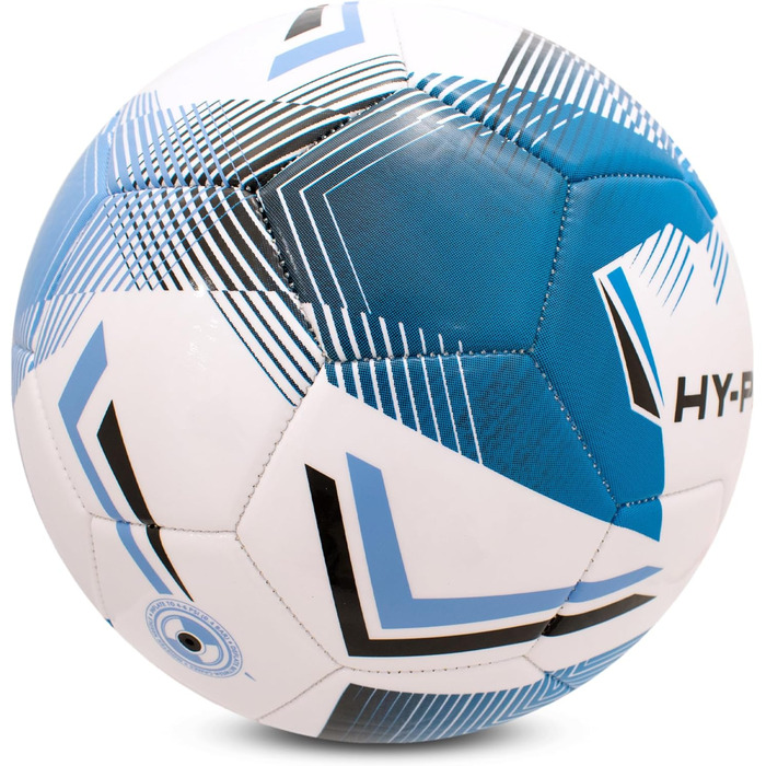 Футбольний м'яч Hy-Pro №5 синій (Chevron Blue) з покриттям PVC для тренувань та ігор за будь-якої погоди