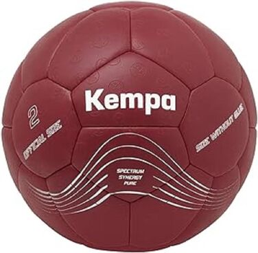 Гандбольний м'яч Kempa Spectrum Synergy Pure 3, унісекс, тренувальний і ігровий, 30 панелей, червоний
