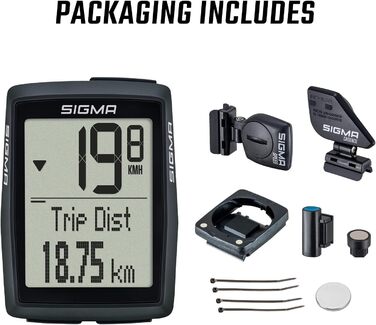 Велокомп'ютер SIGMA SPORT BC 14.0 з великим дисплеєм, легким керуванням і багатьма функціями для гірських велосипедних поїздок, універсальний розмір