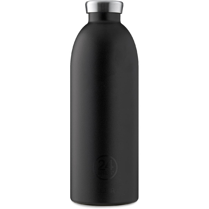 Термос пляшка 24Bottles Clima 850 мл, сталева, герметична, екологічна, зберігає тепло до 12 годин, холод до 24 годин, чорна