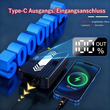 LED-ліхтар на голову з перезарядкою, супер яскравий, сенсорний, водонепроникний IP67, велика батарея для кемпінгу, риболовлі та активного відпочинку