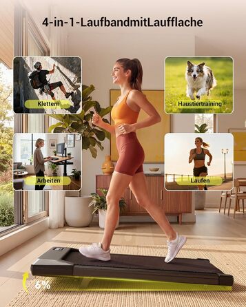 Складана бігова доріжка MJWW Raceable Walking Pad з нахилом 6-9%, потужність 2.5/3.0 HP, керування через додаток, AI-тренування, LED-дисплей, Jet Black 90 см, для дому та офісу
