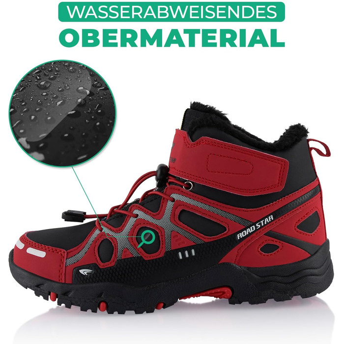 Черевики для піших прогулянок для жінок та чоловіків, зимові, теплі, з підкладкою, сірі та білі (45 EU, червоні та чорні)