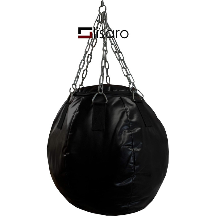 Боксерський мішок-куля LISARO, наповнений текстилем, 27 кг, 60x60 см, для MMA, боксу, тренувань