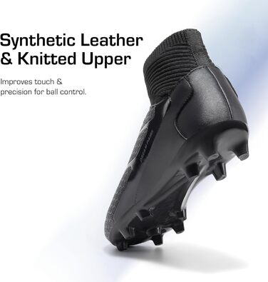 Футбольні бутси DREAM PAIRS для чоловіків: професійні тренувальні бутси з шипами, чорні, 41 EU