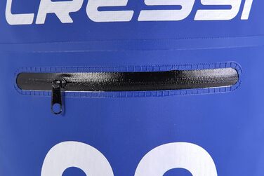 Водонепроникний мішок Cressi Dry Bag для дайвінгу, плавання, риболовлі, водних видів спорту, кемпінгу та сноубордингу, 20 літрів, синій (з блискавкою)