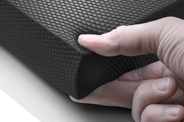 Балансувальна подушка BODYMATE середньої жорсткості або надм'яка, для початківців, реабілітації, спорту, різні розміри, для балансу, координації, стабільності, чорна, м'яка, 49x40x6 см