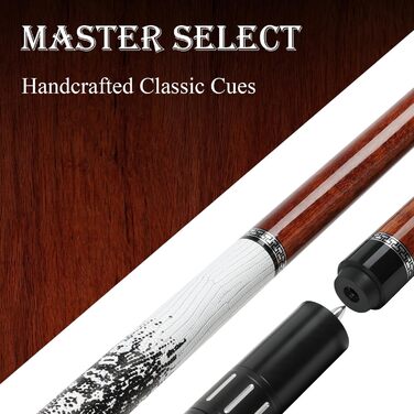 AKLOT Більярдний кий професійний з телескопічним подовженням, канадська береза, кейс, 147 см (58''), 538-595 г