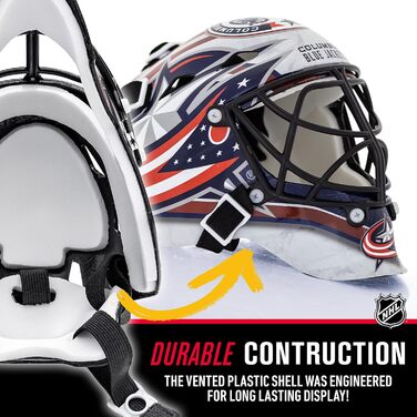 Колекційна міні-маска воротаря NHL Buffalo Sabres у кейсі, оригінальні логотипи та кольори