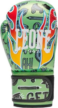 Боксерські рукавички LEONE 1947 Flames 6 OZ, зелені