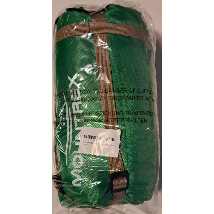 Сплячий мішок MOUNTREX® – ультралегкий та компактний (850г) – для відпочинку на природі, літній спальний мішок, мумієподібний (205x75 см) – малий об'єм при згортанні, легкий – для підлітків та дорослих + подарунок: надувне зелене подушечка для подорожей