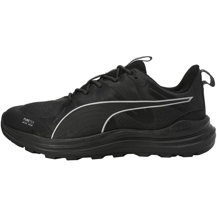 Кросівки для бігу PUMA Reflect Lite Trail PTX, унісекс, 37.5 EU, чорний/срібний/темно-сірий