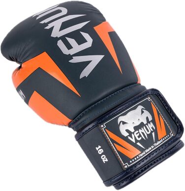 Боксерські рукавички Venum Elite (Морський, Срібний, Помаранчевий, 12 Oz)