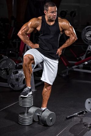 Чоловічі шорти для бігу та тренувань, бавовна, 2 шт. в упаковці (чорний/світло-сірий)