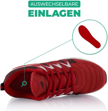 Спортивні кросівки для жінок та чоловіків з амортизацією, легкі бігові кросівки, чорно-червоні, 37 EU