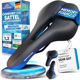Оригінальне велосипедне сідло NEXTCOVER з Memory-Foam 2.0, ергономічне, комфортне для чоловіків і жінок, м'яке сідло для гірського велосипеда