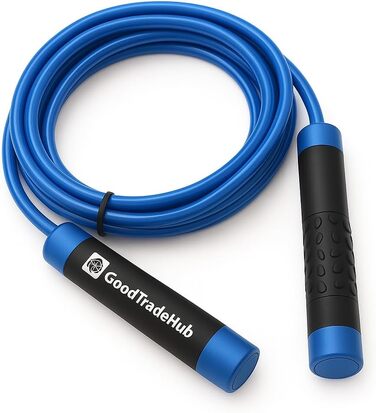 Стрибкове канат Titan з регулюванням, 3 м, з навантаженням, для CrossFit, фітнесу, боксу, MMA, тренувань у спортзалі, синій