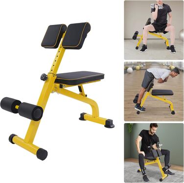 Римський стілець Hyperextension: регульований тренажер для гіперекстензії, спини та преса для домашнього спортзалу