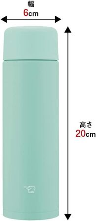 Термос ZOJIRUSHI SM-MA35-AL 350 мл, нержавійка, бірюзовий, герметична кришка, легке очищення