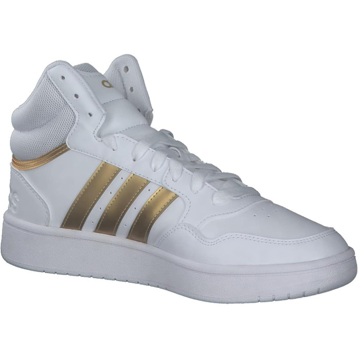 Кросівки Adidas Hoops 3.0 Mid Lifestyle - жіночі, класичні, білі, сірі, розмір 36 2/3 EU