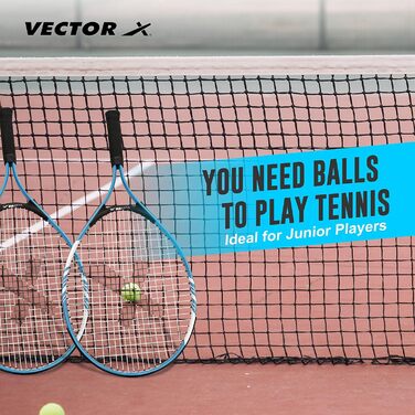 Ракетка для тенісу Vector X VXT-520, графітова, 25 дюймів (3/4 чохол), синя - легка, міцна, з амортизацією