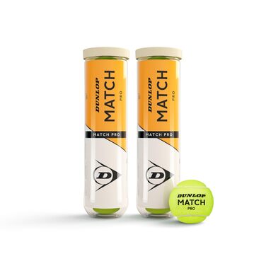 М'яч для тенісу Dunlop Match Pro для ґрунту, хард-корту та газону - Amazon Exclusive, 2x4 шт.
