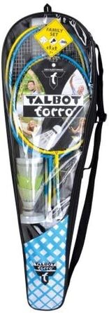 Набір для бадмінтону Talbot-Torro Family: 2 юніорські ракетки, 2 стандартні, 3 волани, регульована сітка, сумка