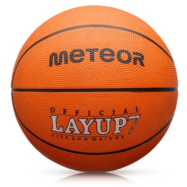 Баскетбольний м'яч Meteor Layup Kinder Mini - для дітей 4-8 років, розмір 7, оранжевий