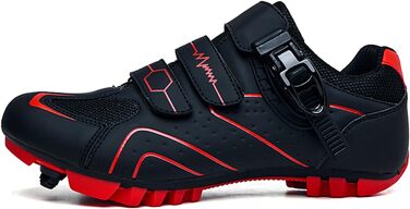 Чоловічі велотуфлі MTB для катання по бездоріжжю, сумісні з SPD, для їзди в приміщенні та на вулиці, з швидкою шнурівкою (47 EU, C)