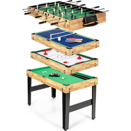 Дитячий ігровий стіл 4 в 1: футбол, хокей, більярд, теніс. Комбінований стіл для дітей та дорослих