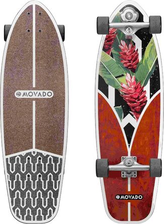 Лонгборд STAR SCOOTER Surf Skateboard Vintage Retro Cruiser, ABEC-11, повний комплект, універсальний, Tropical