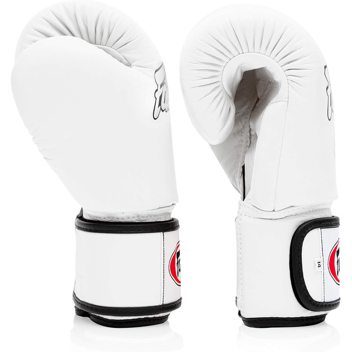 Боксерські рукавички Fairtex BGV1 14 унцій, білі, для Муай Тай, ММА, спарингів, чоловіків, жінок і дітей, легкі та ударопоглинаючі