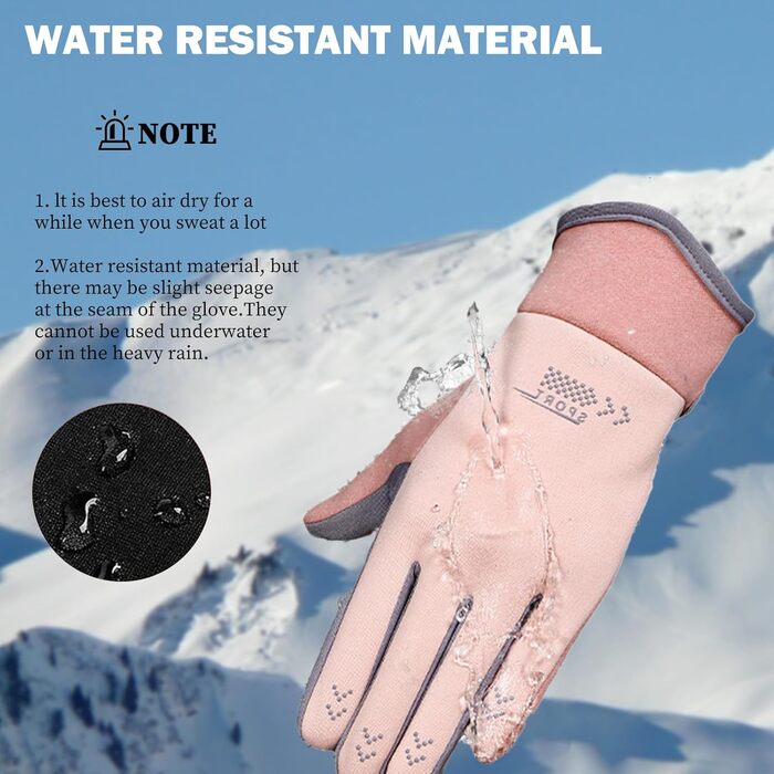 Рукавички сенсорні чоловічі/жіночі для спорту, тепла, зими, бігу, їзди на велосипеді, піших прогулянок. Антиковзкі, теплі, вітронепроникні, водонепроникні. Рожеві.
