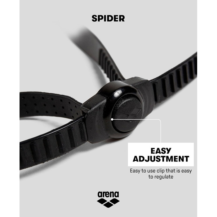 Окуляри для плавання ARENA Spider антифог, унісекс, для дорослих, з UV-захистом, саморегульований перенісся, гіпоалергенний силікон, сині (димчасто-м'ятно-чорні)