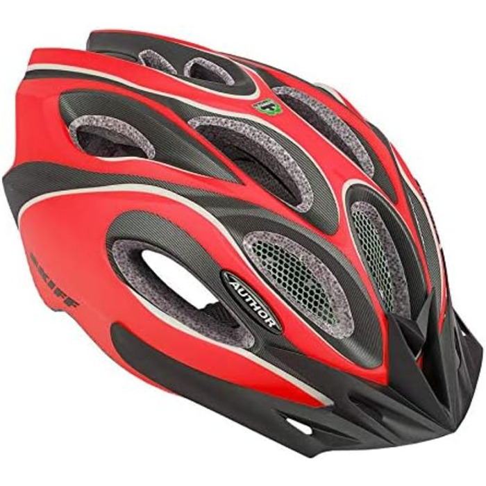 Велошолом Skiff M (52-58 см), червоний, з сіткою від комах і системою Dial-Fit