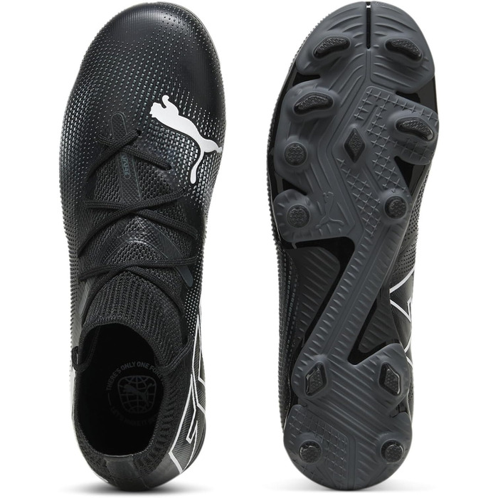 Дитячі футбольні бутси PUMA Future 7 Match Bna Fg/Ag Jr - чорно-білі, 35 EU