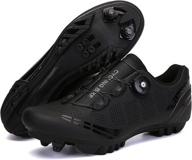 Чоловічі велотуфлі для гірського велосипеда, сумісні з Shimano SPD, 2-болти, MTB, для перегонів та катання на відкритому повітрі, білий/чорний (43 EU)